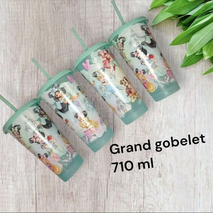 Grand gobelet à paille princesses disney - photo numéro 2