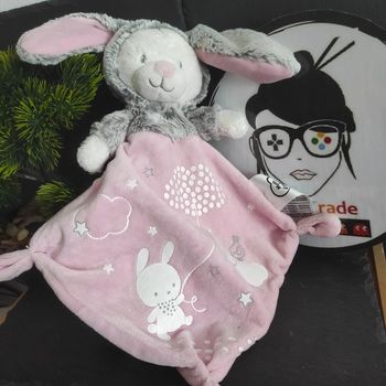 Doudou Siplec Mots D'enfants Leclerc  Ours Déguisé Lapin Rose Gris Nuage Oiseau