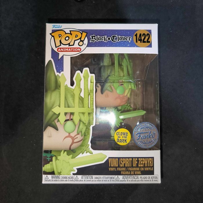 Figurine Funko Pop / Yuno (Spirit Of Zephyr) N°1422 / Black Clover / Glows In The Dark Funko Spécial