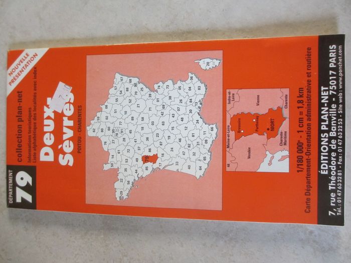 Carte des Deux-Sèvres - Editions Plan-Net 1:180000