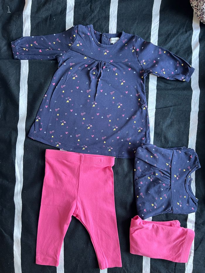 Lot 2 ensembles fille 3 mois