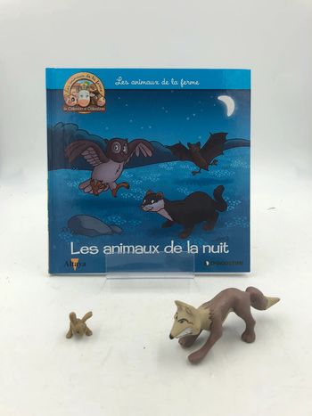 Livre + figurines Altaya les animaux de la ferme N•55 les animaux de la nuit