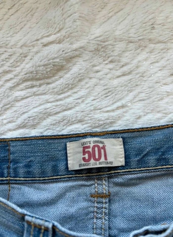 Jean Lévis 501 homme coupe droite straight leg bleu effet délavé taille W30 M/40 L/34 Y2K - photo numéro 12