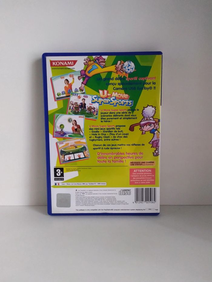 U-Move Super Sports PlayStation 2 Ps2 Sony Konami boîte - photo numéro 2
