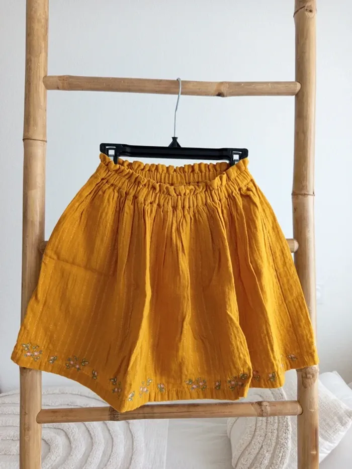 Jupe en gaze de coton avec broderie Sergent Major 9 ans