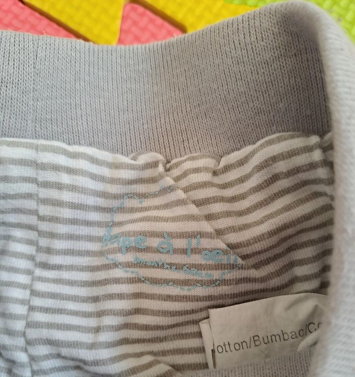 Pantalon gris clair, tao, taille 3 mois (60 cm) - photo numéro 3