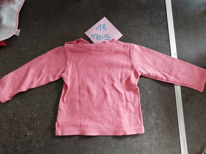 T-shirt manches longues rose 18 mois - photo numéro 4