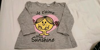 T shirt monsieur madame 12 mois