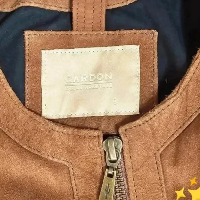 Blouson en daim marron 100% cuir - photo numéro 2
