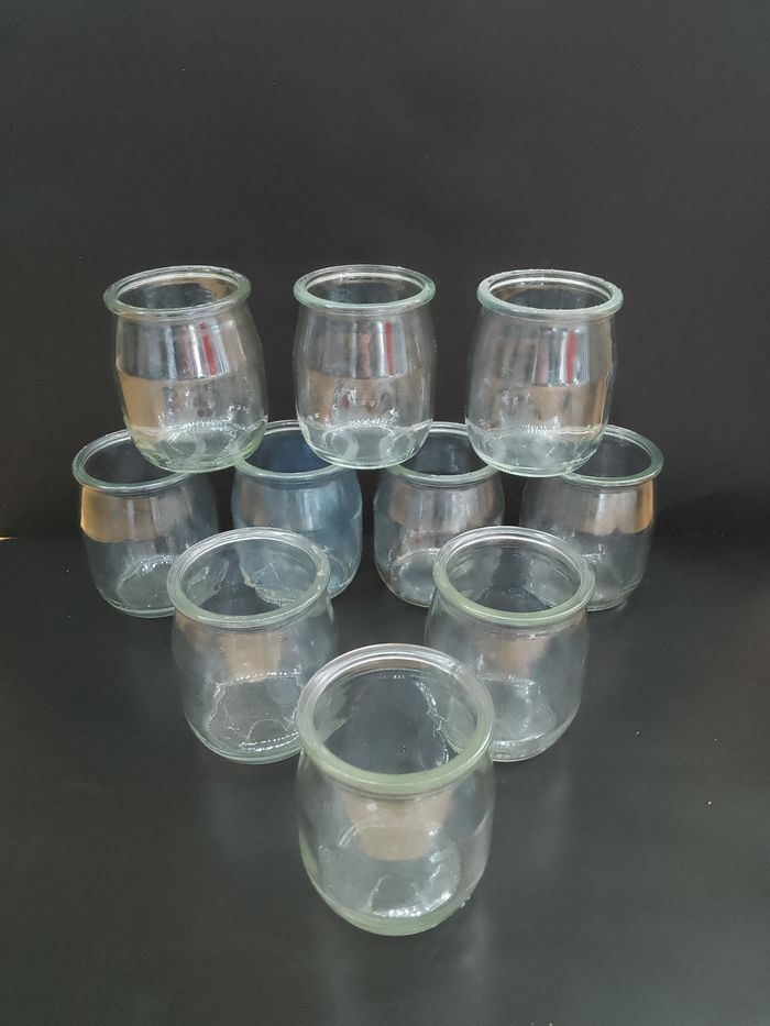Lot de 10 pots en verre (yaourts) - photo numéro 5