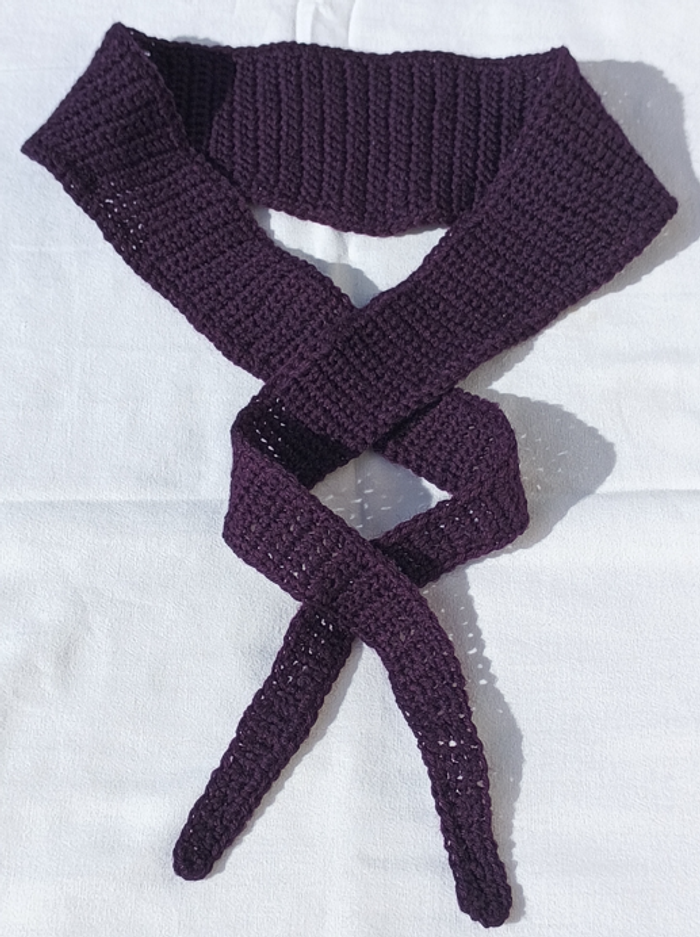 Écharpe "PURPLE" fait main au crochet style Sophie Scarf - photo numéro 2