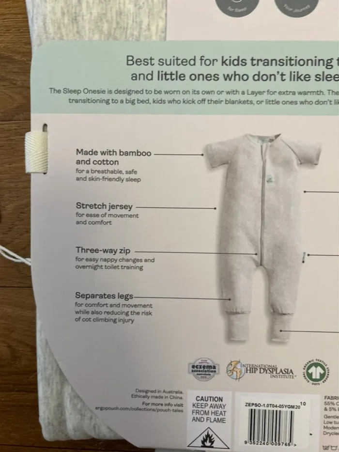 (New) onesie sleep bag 1.0 tog 4-5Y - photo numéro 8