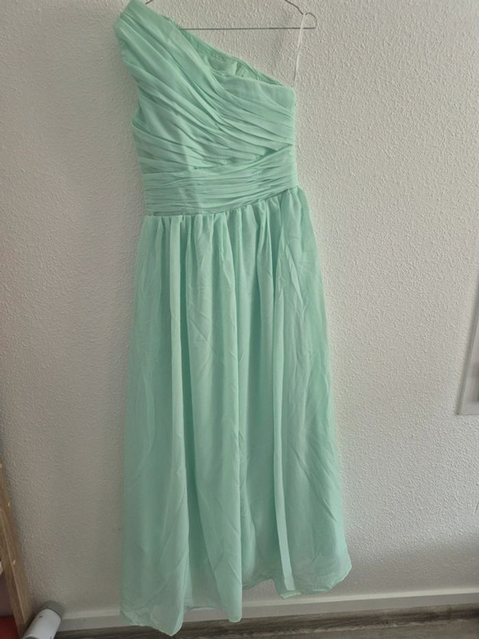 Robe de soirée verte menthe - photo numéro 3