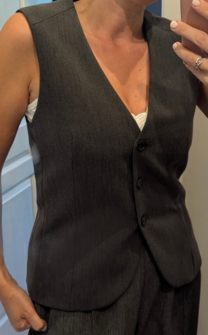Gilet femme gris taille S - photo numéro 4