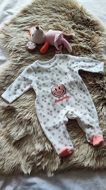 Pyjama chaud blanc smiley orchestra 1 mois