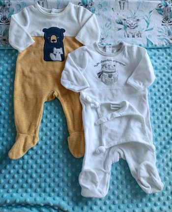 Lot 2 pyjamas velours 3 mois