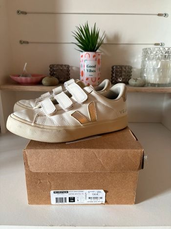 Baskets a scratch Veja • blanches et dorées • 36 🌿