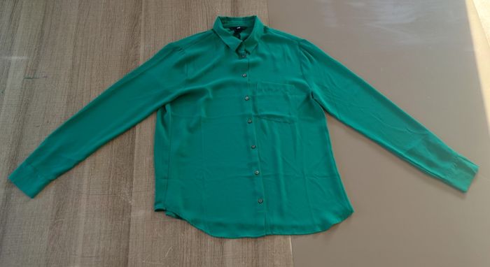 Chemise verte H&M femme Taille 36 – manches longues – élégante & chic - photo numéro 5