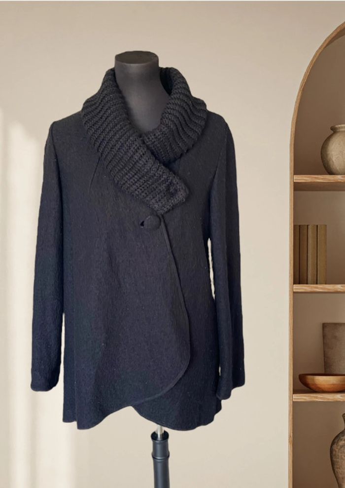 Manteau/veste noir en laine taille M Linea Cinque