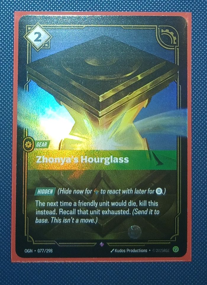Riftbound Zonya's Hourglass OGN-077/298 – RARE – 1ère édition Origins