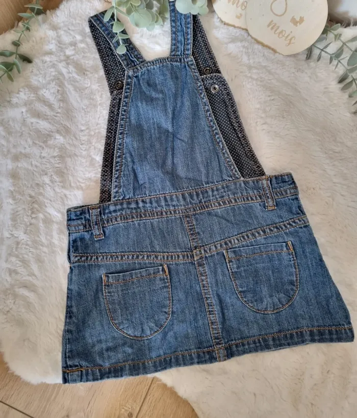 Robe salopette bleu jean 24M - photo numéro 2