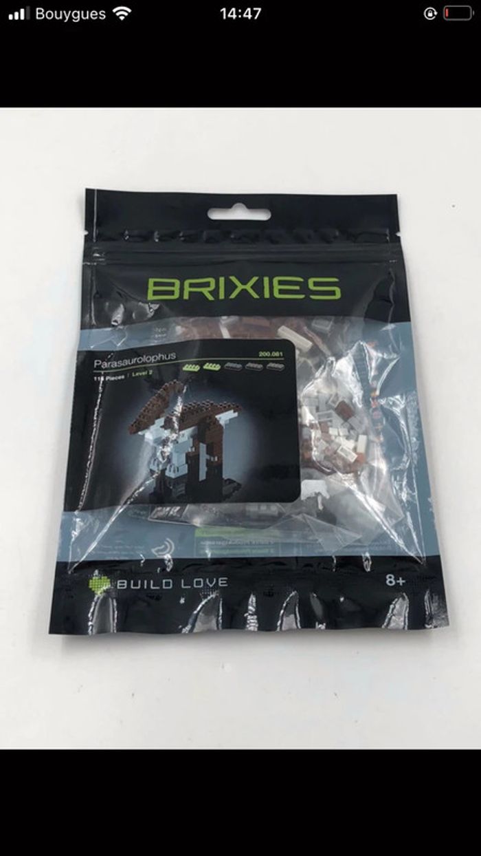 Sachet Brixies dinosaure Parasaurolophus 115 pièces Neuf