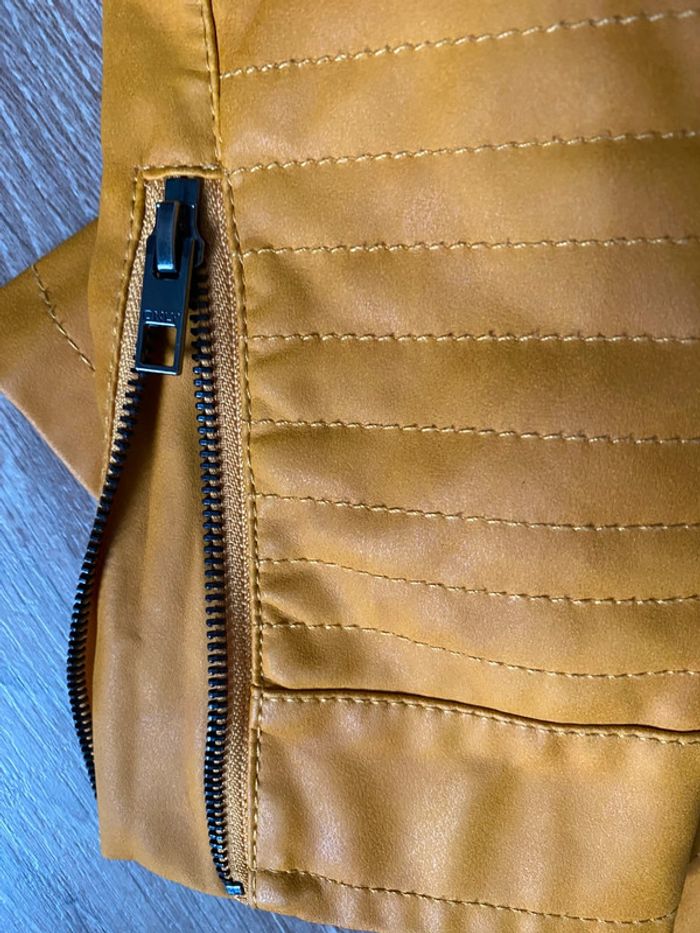 Veste simili cuir only jaune - photo numéro 4