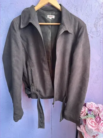 Blouson Style Perfecto en Daim Burton