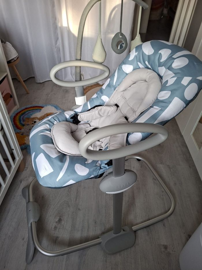 Transat Bébé BÉABA modèle Up Down V4 Childline Stone Blue - photo numéro 3