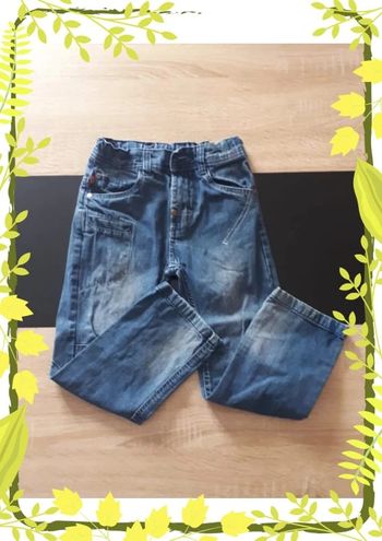 Jeans taille ajustable effet usé 6ans