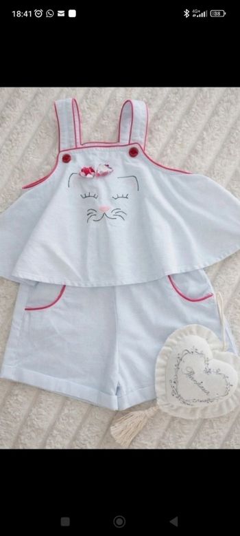 Combinaison légère été - motif chat