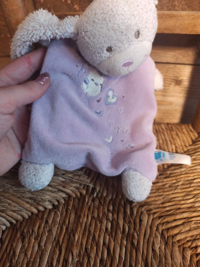 Doudou lapin mauve Tex baby satisfaisant - photo numéro 6