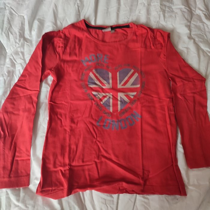 Tee-shirt rouge 10 ans Bilook Londres