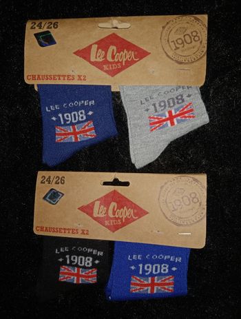 Lot 4 chaussettes Lee Cooper taille 24/26