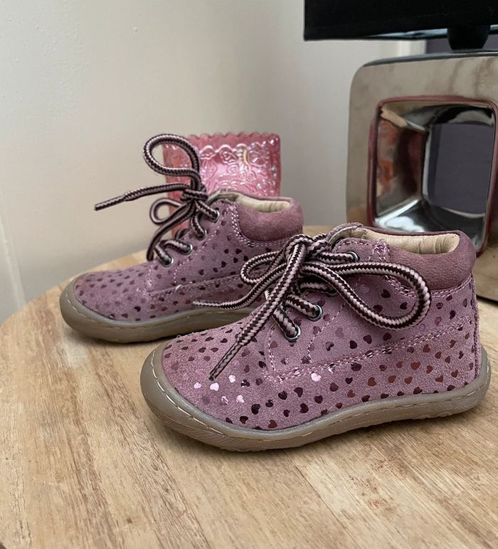 Bottines rose cuir - photo numéro 3