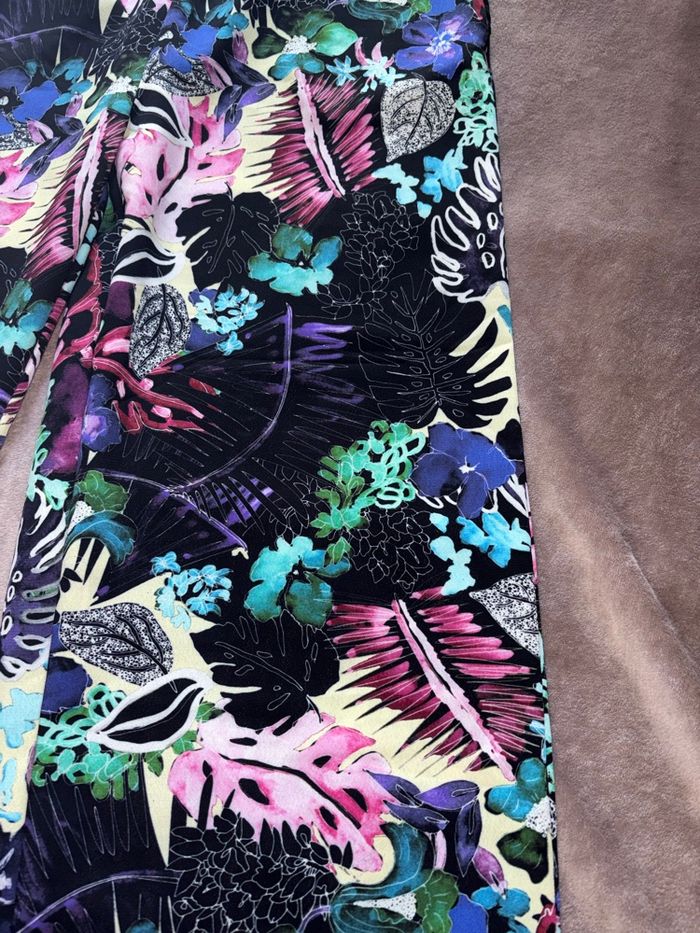 Pantalon à jambes larges fleuri femme Monki taille S neuf - photo numéro 7
