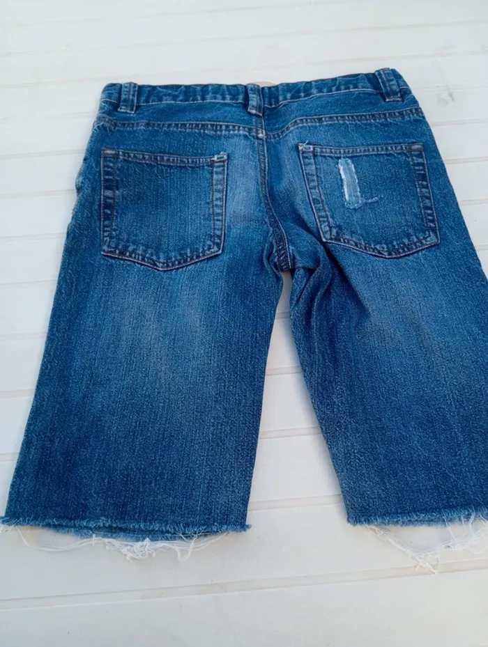 Short en jean de taille 7/8ans et de marque tex - photo numéro 2