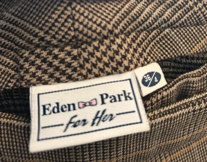Eden Park, pantalon gris laine imprimé coupe flare femme, taille 36 - photo numéro 4