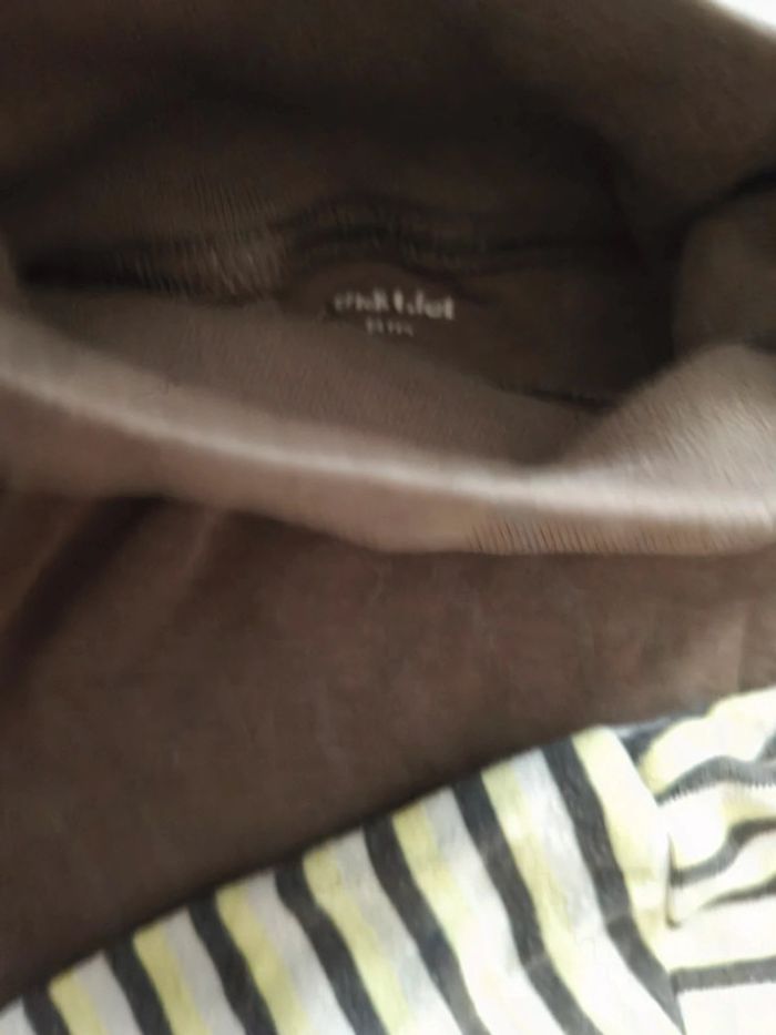 Lot de 2 tee shirt manches longues col roulé jaune et marron vertbaudet 3 ans - photo numéro 2
