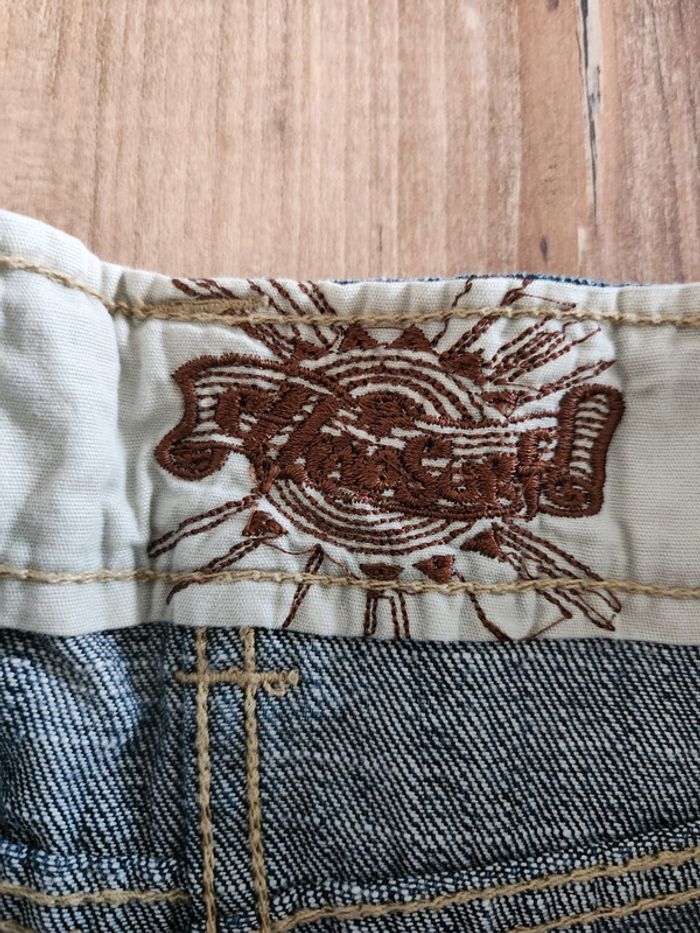 Jupe en jean bleue taille 40 en excellent état en coton - photo numéro 3