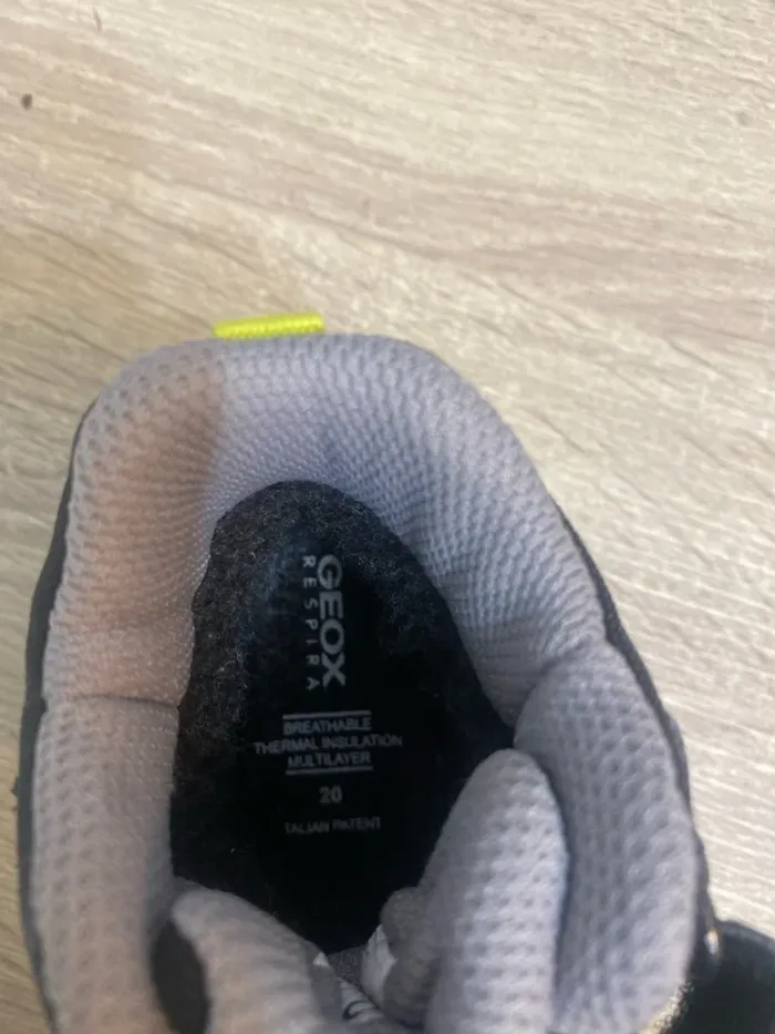 Bottines fourrées noir/gris Geox Amphibiox taille 20 neuves - n85kc12 - photo numéro 6