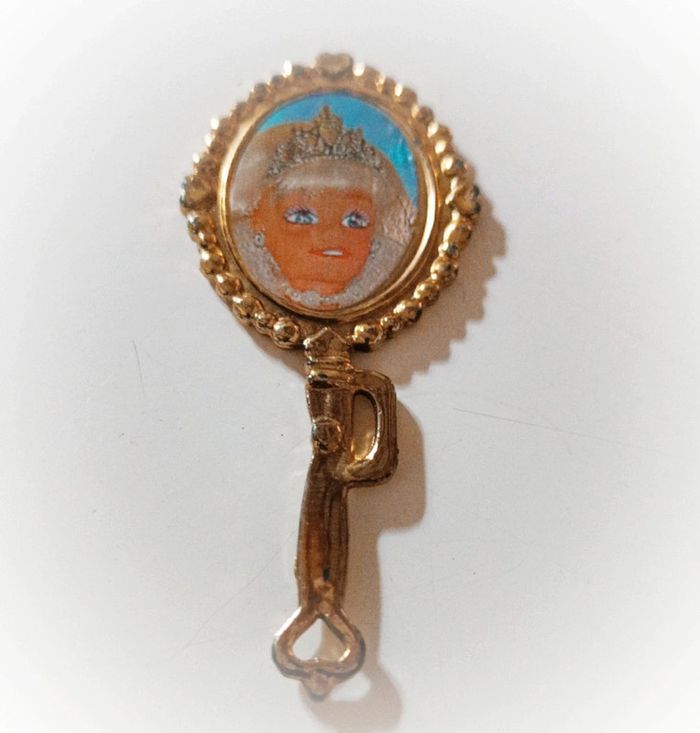 Rare miroir doré or golden barbie Steffi Cindy poupée doll mattel princesse marié vintage mariage