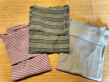 Lot de 3 tee-shirts col montant rayés - Lisa rose / Okaïdi / Vinyl fraise - 10 ans