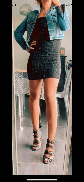 Robe bustier pailletée