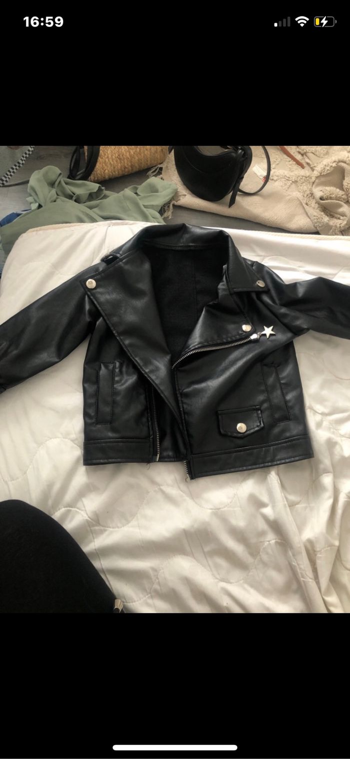Veste cuire fille