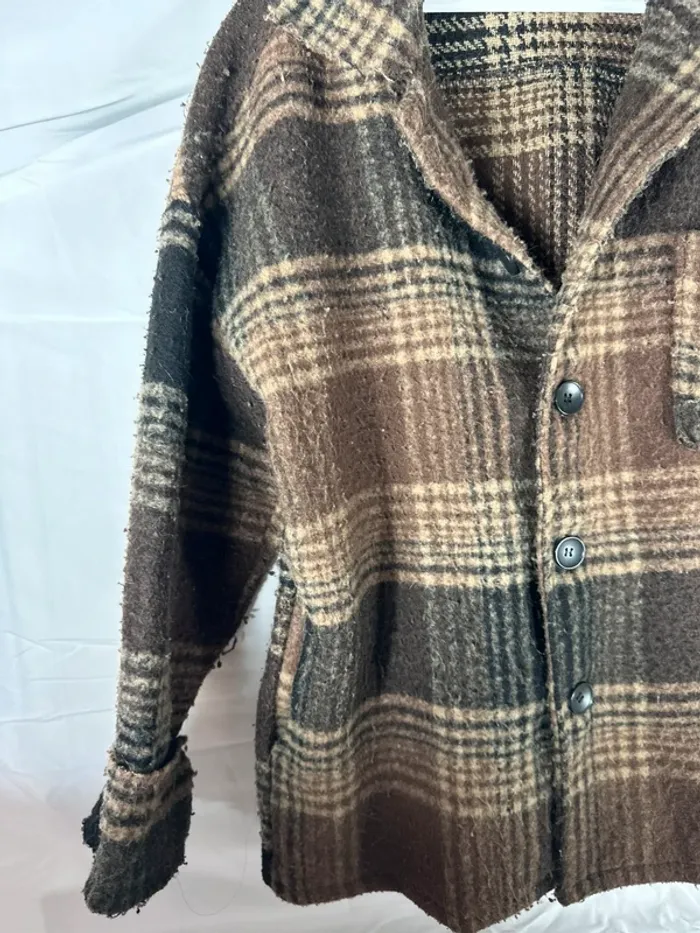 Veste semi-longue à carreaux YesStyle - Style plaid tendance & cosy ! - photo numéro 2