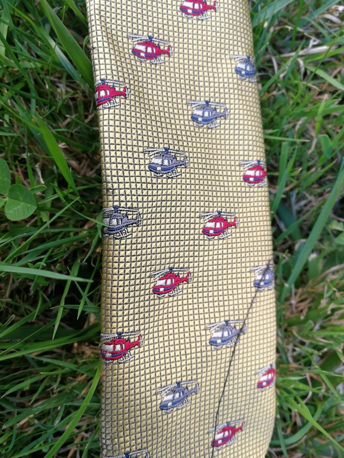 Cravate enfant motif hélicoptères - photo numéro 3