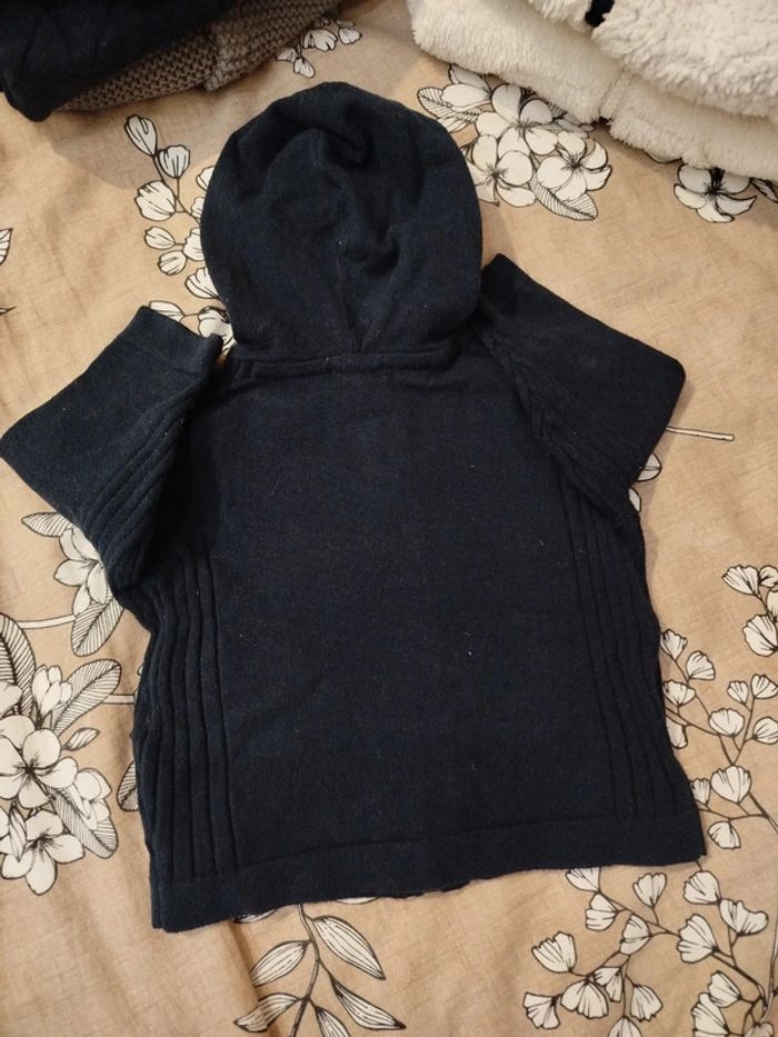 Gilet zippé bleu marine 3 mois - photo numéro 4