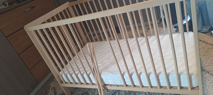 Lit à barreau 120x60xm avec matelas - photo numéro 4
