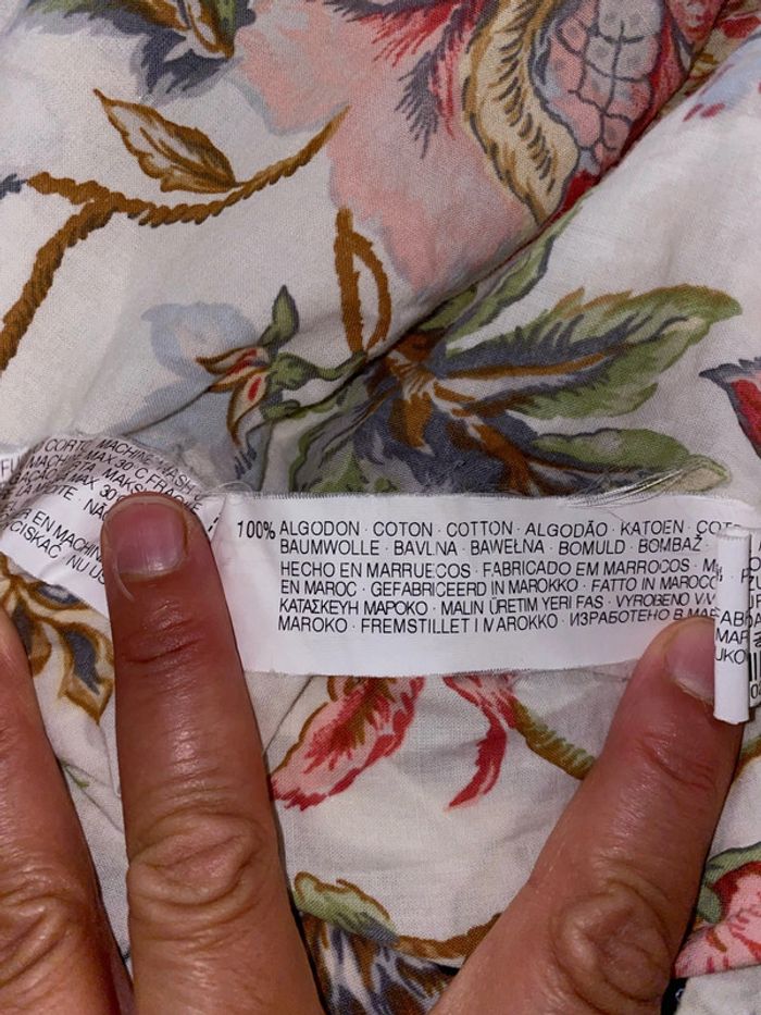 💛Chemise à fleurs Zara taille M - photo numéro 9